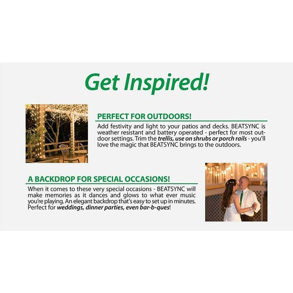 BeatSync Sound Activated String Lights 100 Sync Music Light Show Blink Pulse - Picture 3 of 8